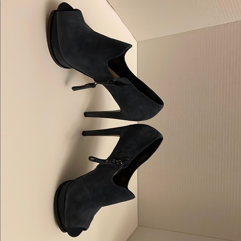 Navy Seas Suede Platform Stiletto Heels